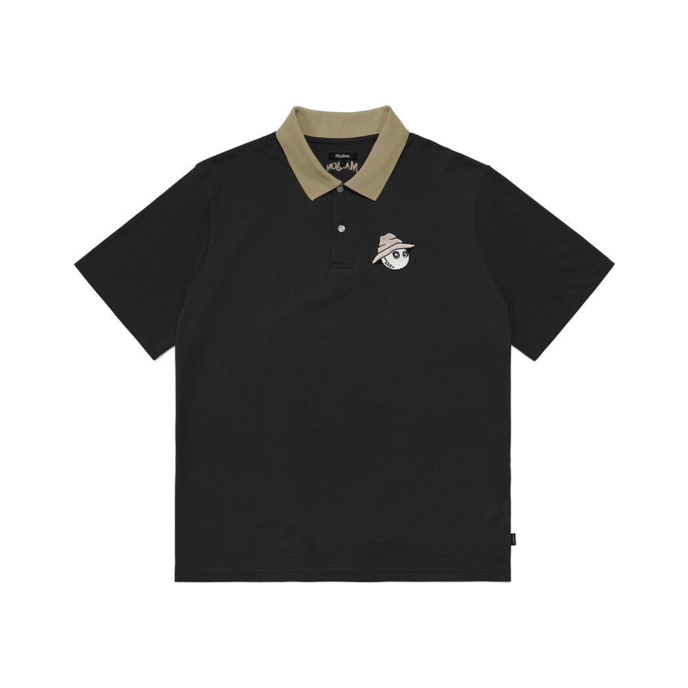 [Health Seekers&amp;Golfers] 퍼터보이 버킷 피케 반팔 티셔츠 BLACK