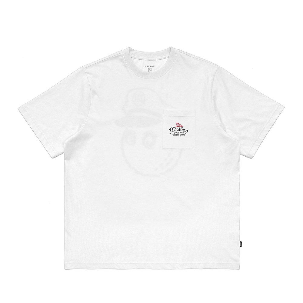 [Yacht Club] 포켓 티셔츠 WHITE