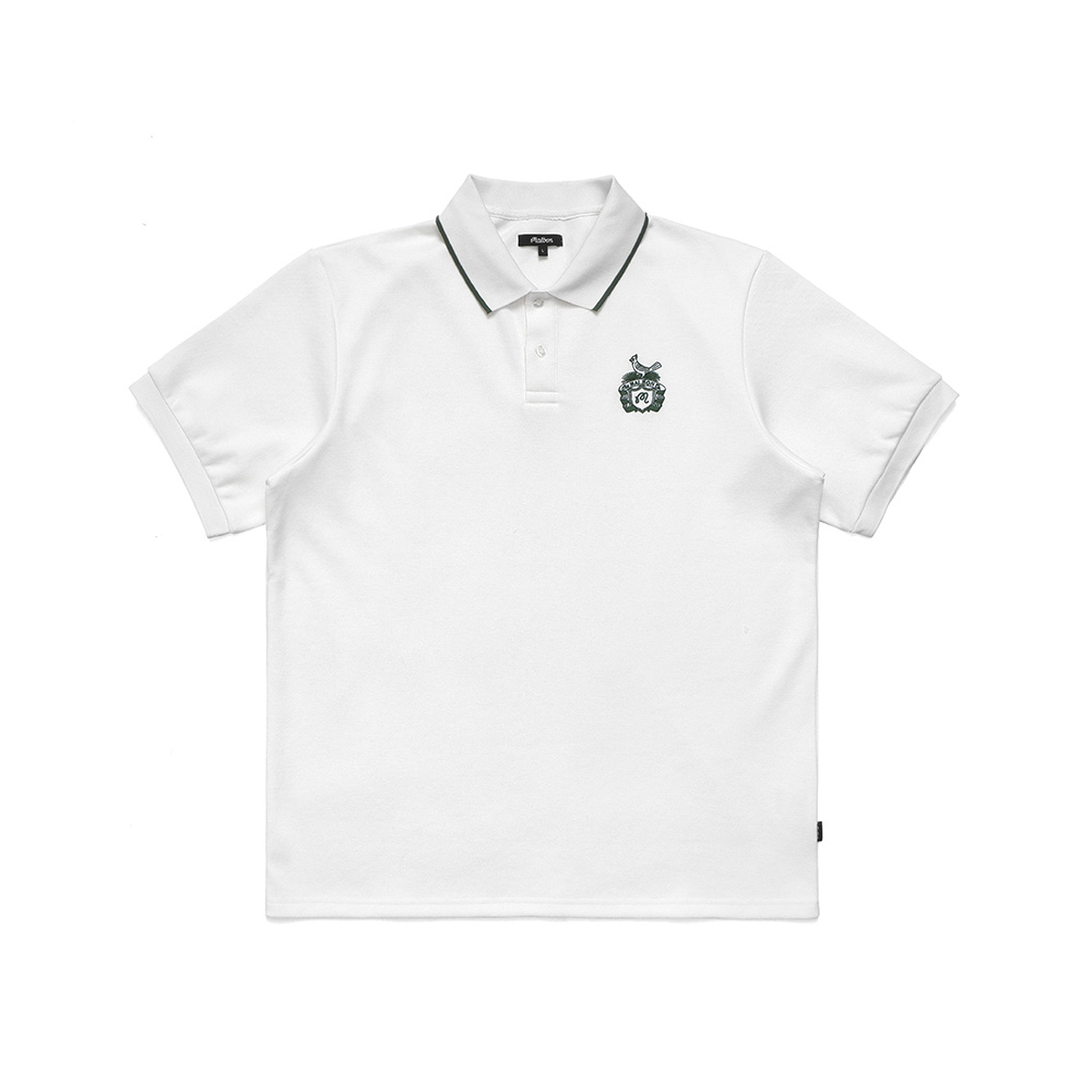 [Health Seekers&amp;Golfers] 카디널 로고 피케 반팔 티셔츠 WHITE