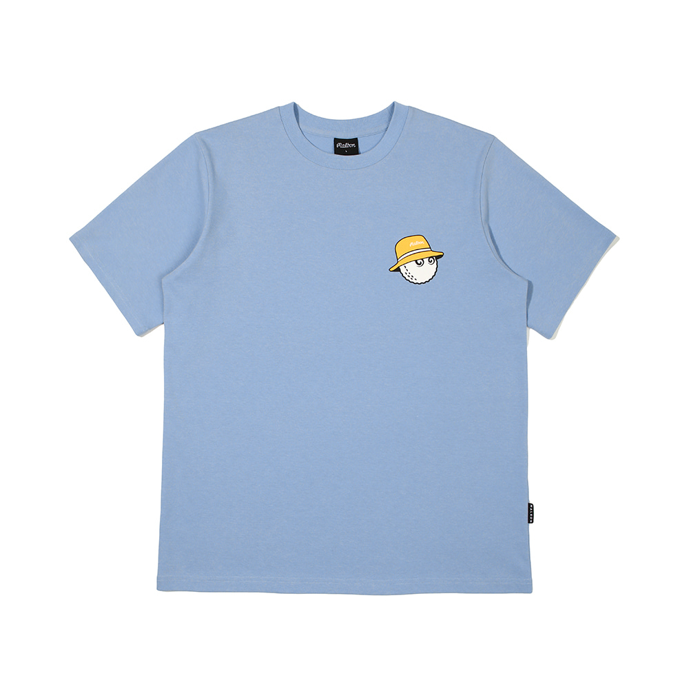 스크립트 버킷 라운드 티셔츠 SKY BLUE (UNISEX)